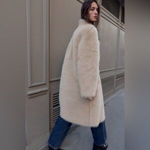 BNWT ZARA REVERSIBLE FAUX FUR DOUBLE-FACED COAT